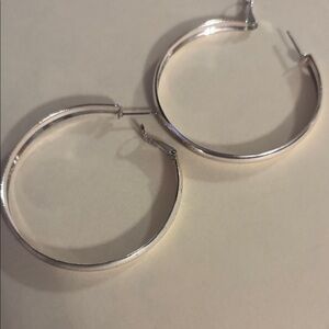 Elegant Silver Hoop Earrings
